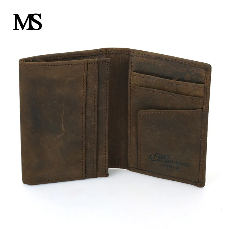 MS натуральная кожа Визитницы модные новые карты пакет короткий стиль 2 складки
