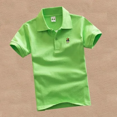Fluorescent green Новинка года; модные футболки для мальчиков; летняя детская одежда однотонная хлопковая футболка с короткими рукавами для мальчиков и девочек; DQ299 - Цвет: Fluorescent green