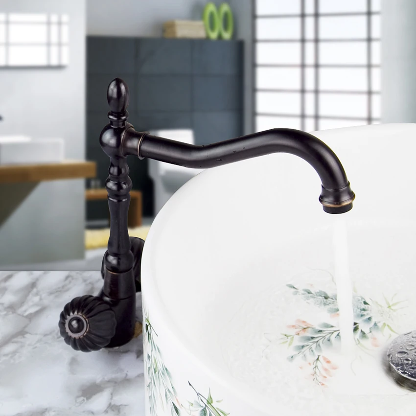 New Modern Black Oil Rubbed Bronze Basin Faucet Cold and Hot Bathrom | Обустройство дома
