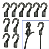 10 20pc open end cord hooks snap rowing boat kayak motorcycle rope buckle camping tent hook for bungee shock elastic cord straps