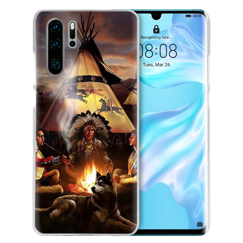 Индеец перья девушка чехол для huawei P20 P Smart Z Plus P30 P10 P9 P8 mate 10 20 lite Pro Жесткий PC чехол для телефона