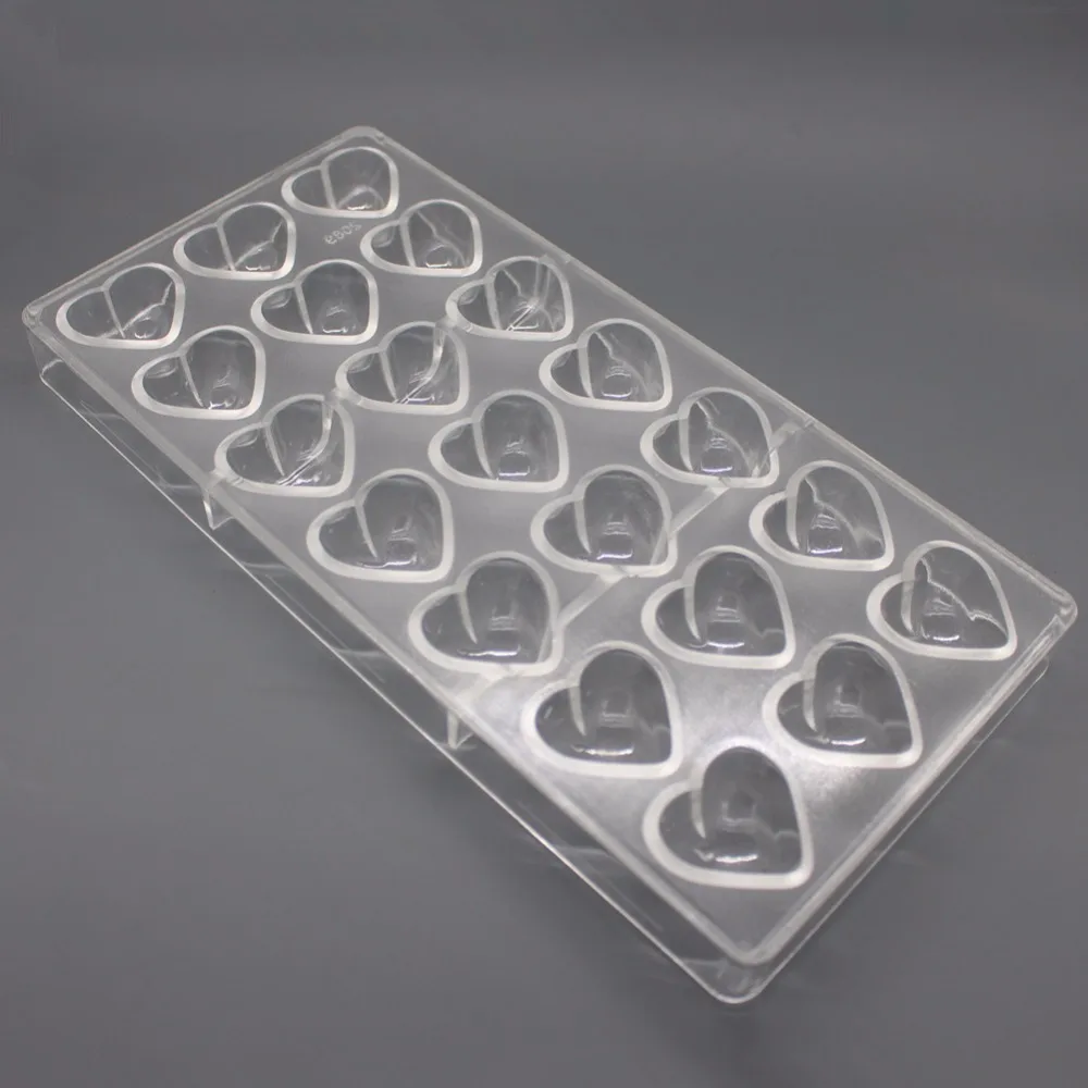Goldвыпечка 3D сердце шоколад поликарбонатная форма конфеты лоток|chocolate polycarbonate