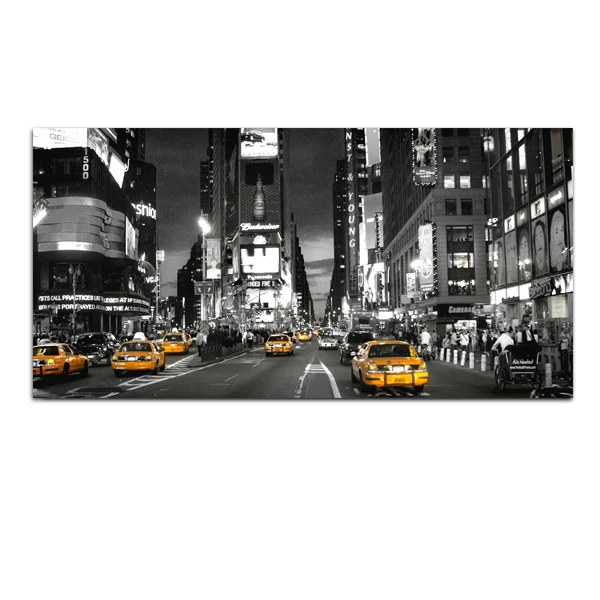 Car Picture Стены книги по искусству холст картины, настенные панно для гостиная, Times Square, Нью Йорк плакаты и принты изображение городского пейзажа - Цвет: Car Picture