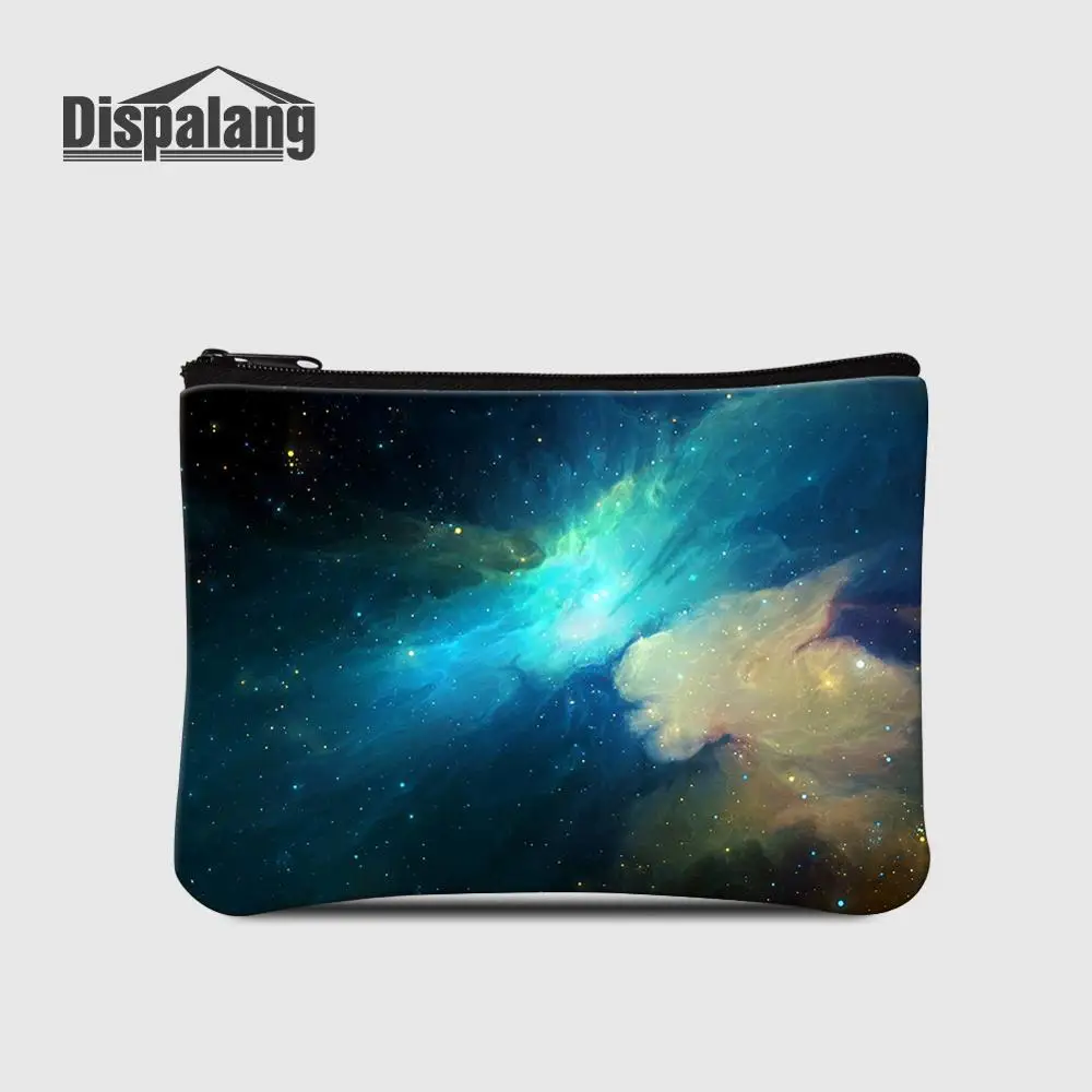 Dispalang Universe Galaxy принт женский кошелек на молнии брендовый Кошелек для монет дизайнерская открытка чехол для телефона Девочки Мальчики Дети деньги сумка - Цвет: Слоновая кость