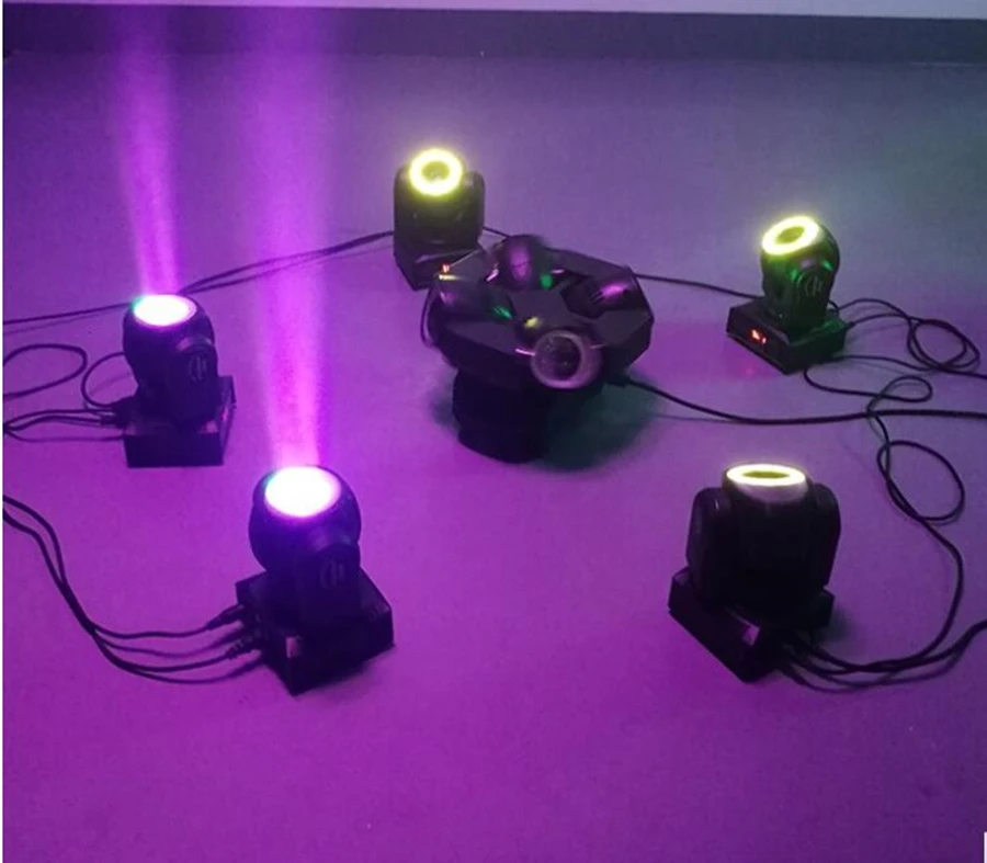 DJ светильник ing mini moving head светодиодный 60 Вт Луч сценический светодиодный светильник с 12 Светодиодный SMD5050 RGB супер яркий светодиодный DJ Точечный светильник фирмы "DMX"