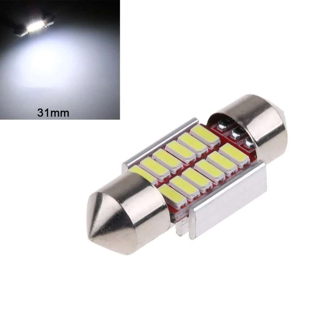 10 шт. 31 мм 36 мм/39 мм/41 мм C5W C10W 12 SMD 4014 светодиодный лампочки Canbus Error Free автомобильный фестонный лампы интерьер светильник