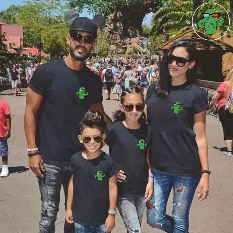 2019 зеленая Повседневная футболка с монстром одинаковая семейная одежда для папы