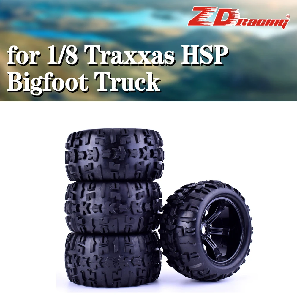 4 шт. ZD Racing 150 мм обод колеса и шины 17 Шестигранная втулка для 1/8 Traxxas Monster Bigfoot HSP