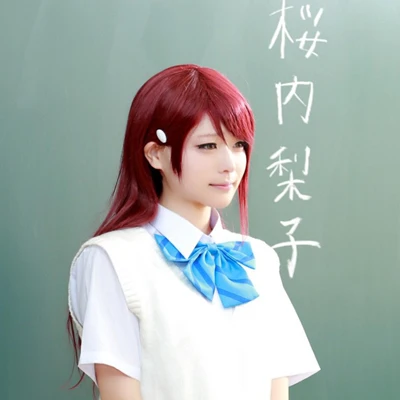 

High quality Riko Sakurauchi Cosplay Wig Love Live! Sunshine!! Costume Play Wigs Halloween Costumes Hair + wig cap