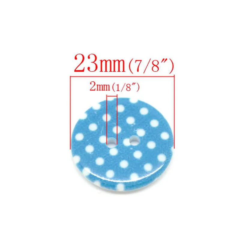 Круглые полимерные пуговицы в горошек 50 шт.|sewing buttons|buttons for kidsbuttons buttons |