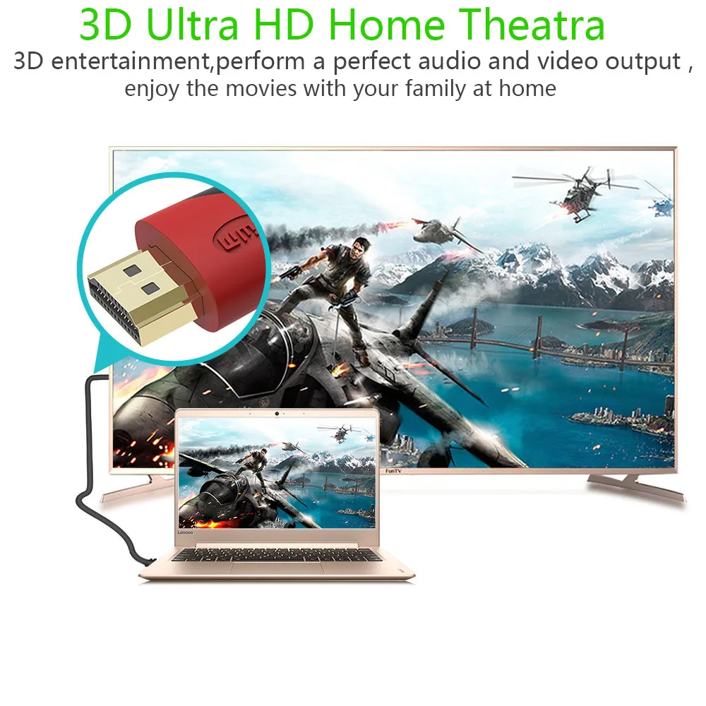 Высокоскоростной кабель HDMI совместимый с позолоченным соединительным кабелем