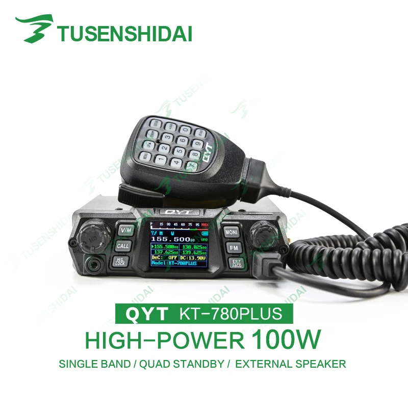 

Brand New QYT KT-780PLUS 100W Max High-power Mobile Raido Dual Display VHF Car Radio