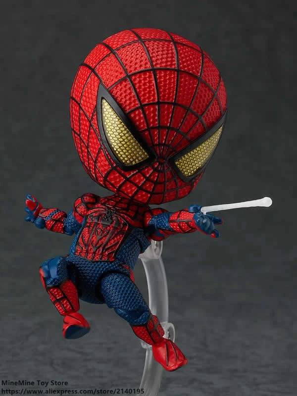 DISNEY Marvel Spiderman Q версия 10 см фигурку аниме мини украшение ПВХ Коллекционная фигурка