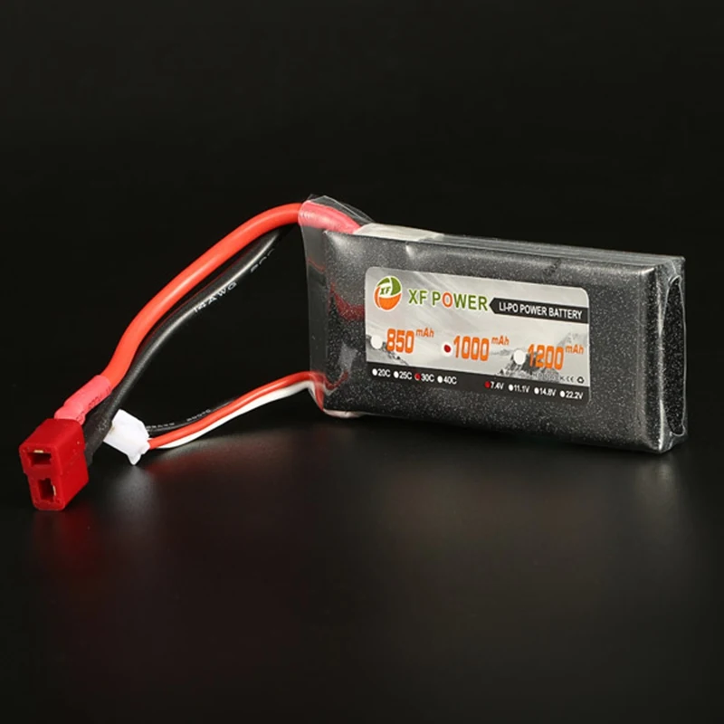 Lipo Battery XF Power 7 4 В 1000 мАч 2S 30C Т образный разъем для радиоуправляемого автомобиля