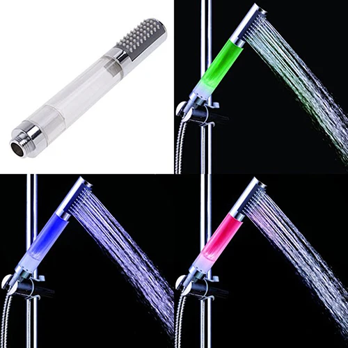 Water Flow Powered LED Hand Shower Head Colorful Abs Plastic Chrome Douche | Строительство и ремонт