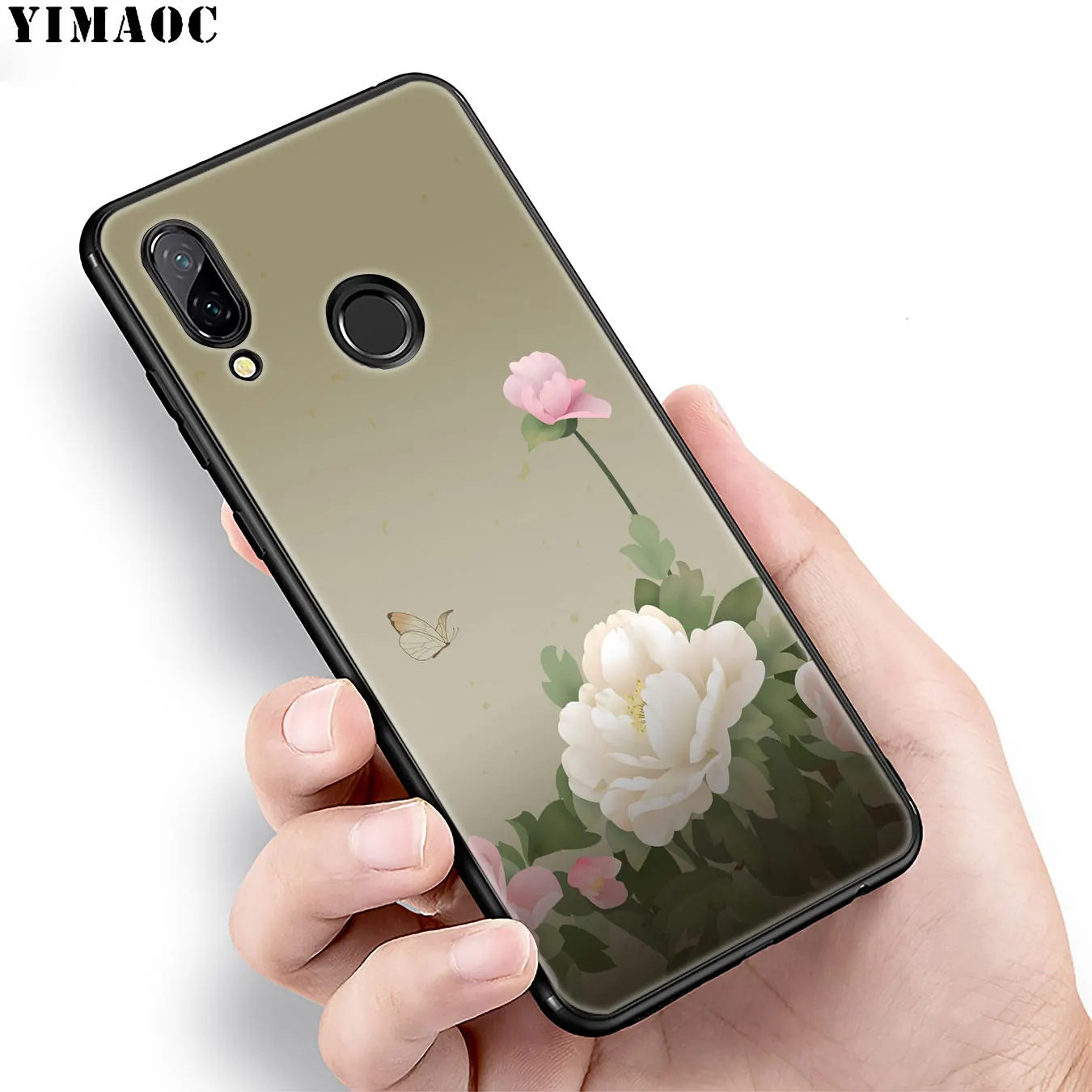 YIMAOC красота пиона цветы Жесткий Мягкий силиконовый чехол для телефона Huawei Mate 30 20