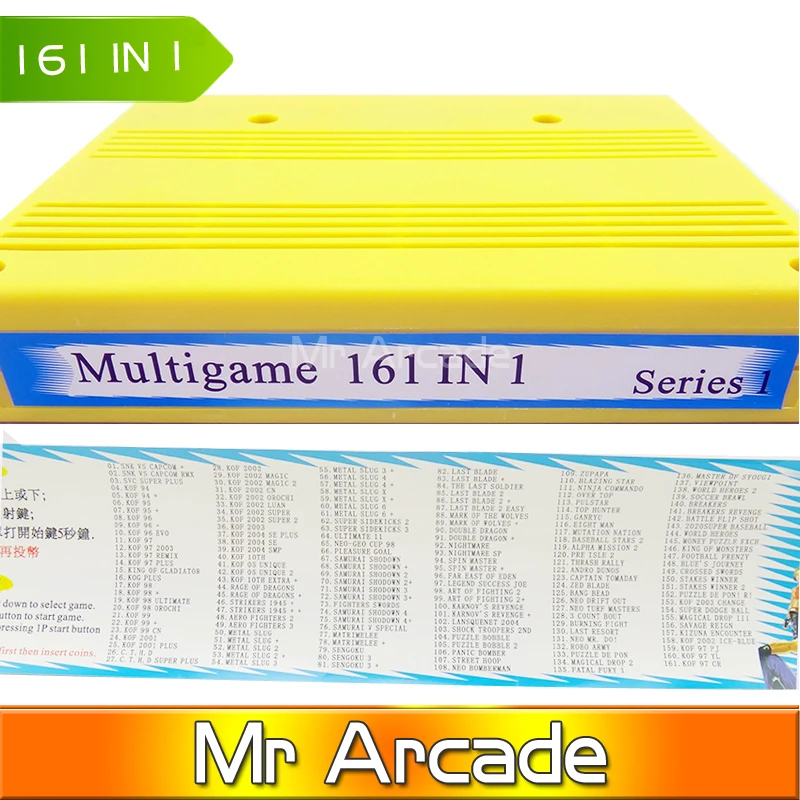 2016 Новый 161in1 neo geo mvs 161 в 1 JAMMA мульти картридж для игр печатная плата игрового