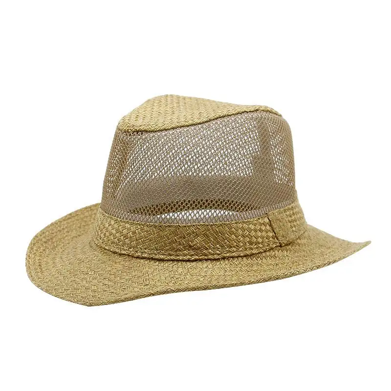 Шляпа мужская сетчатая Соломенная Панама в стиле унисекс дышащая модная