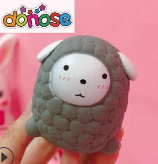 grey sheep 1 pcs 3 шт./лот, новинка, милые игрушки для собак 4,5 см, розовая кричащая резиновая свинка, игрушки для домашних животных, пищалка, жевательный подарок, украшения для дома - Цвет: grey sheep 1 pcs