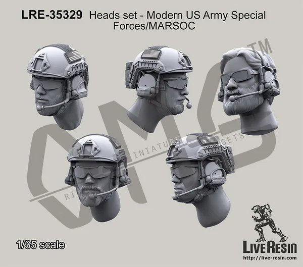 В наличии живой LRE 35329 из смолы 1/35 головок|Наборы для сборки моделей| |