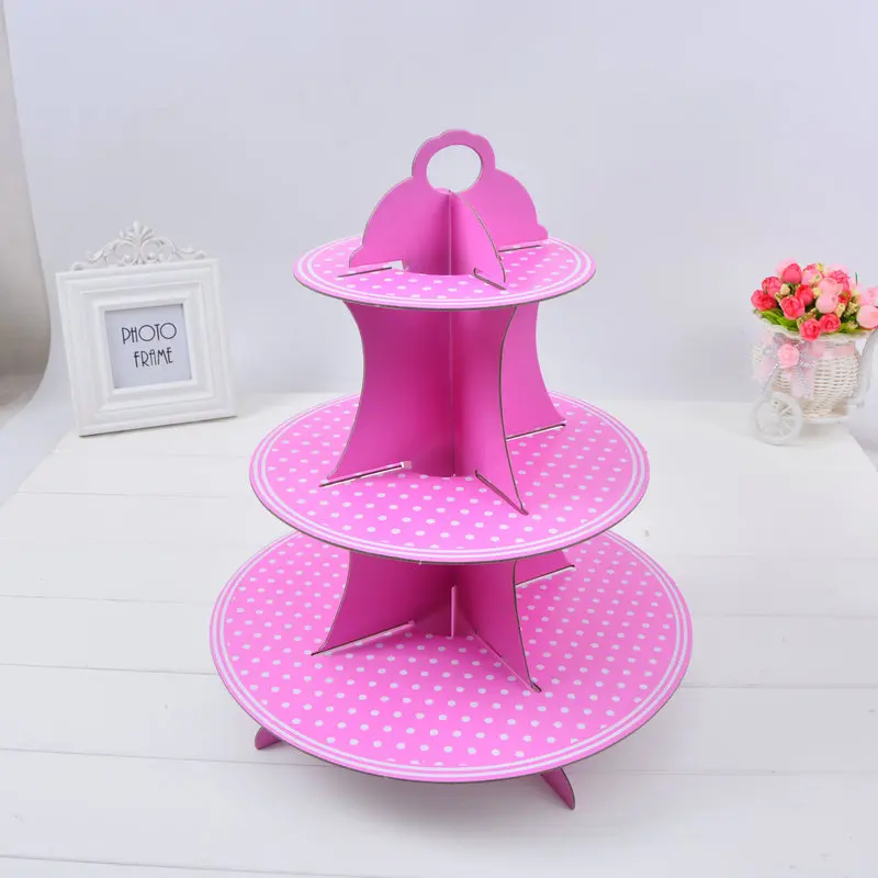 3 яруса стойка для кексов конфет поднос свадьбы дня рождения вечеринки торта