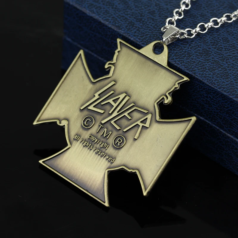 American Speed Metal Band SLAYER Necklace Killer Thrash Rock Chain Trendy Antique Bronze For Men and Women | Украшения и