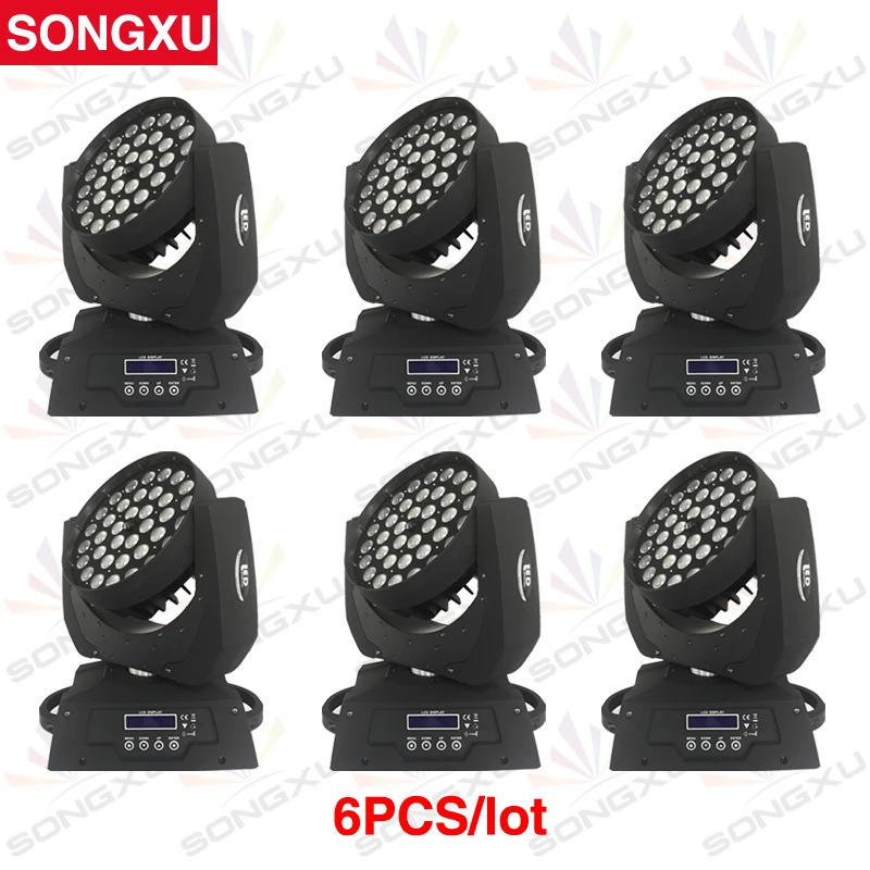 SONGXU 6 шт./лот оптовая продажа 36x10 Вт 4 в 1 светодиодная подвижная головная лампа