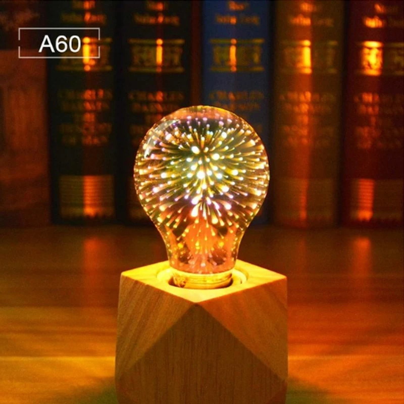 3D Star Fireworks Effect Night light LED Lamp E27 220V Edison Bulb A60 ST64 G80 G95 G125 Multi shapes Decoration Lighting | Освещение