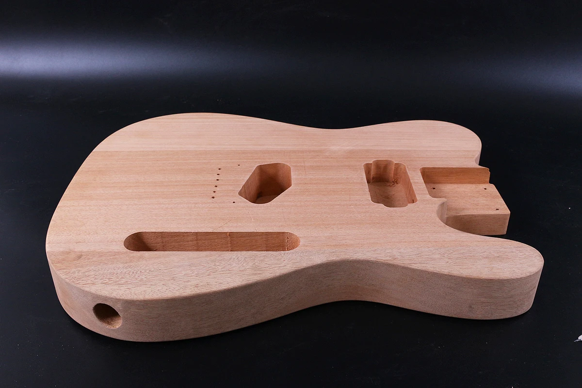 Diy Telecaster стиль электрогитара корпус из красного дерева незавершенный кленовый топ