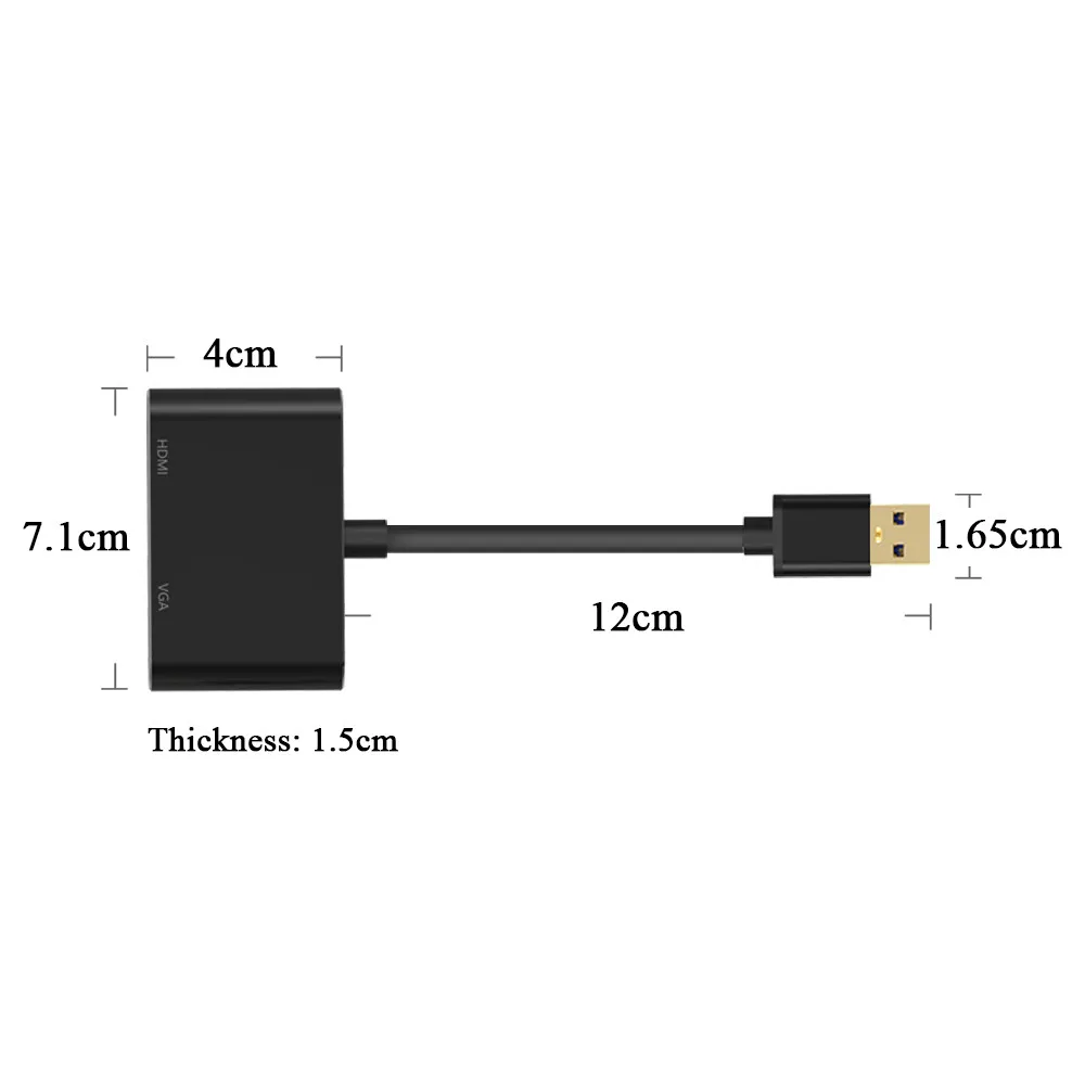 CARPRIE USB3.0 к HDMI/VGA адаптер дисплея Прочный USB C 8 в 1 3 0 HDMI RJ45 Micro SD TF кардридер