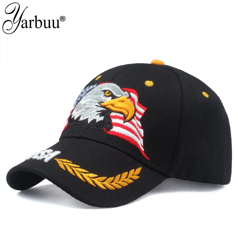 

[YARBUU]High Quality USA Flag Baseball Cap Men Women Eagle Snapback Dad Hat Bone Outdoor Casual Sun Golf Hat Trucker Cap Gorras