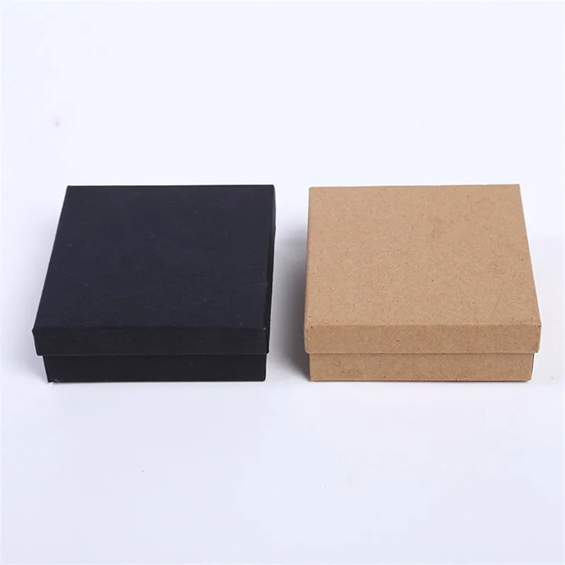 

Бумажная Подарочная коробка DoreenBeads для ювелирных изделий, винтажная коробка коричневого и черного цвета для колец и ожерелий, 9*9*3 см, крафт-б...