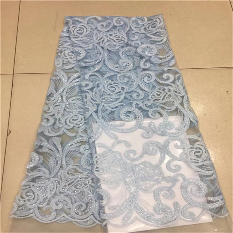 Cassiel New Design French Net Sequin Lace Fabric 2019 Latest african sequence lace fabric with embroidery tulle | Дом и сад