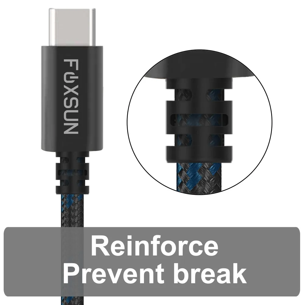 Кабель USB Type C кабель на A 2 0 в нейлоновой оплетке для быстрой зарядки и