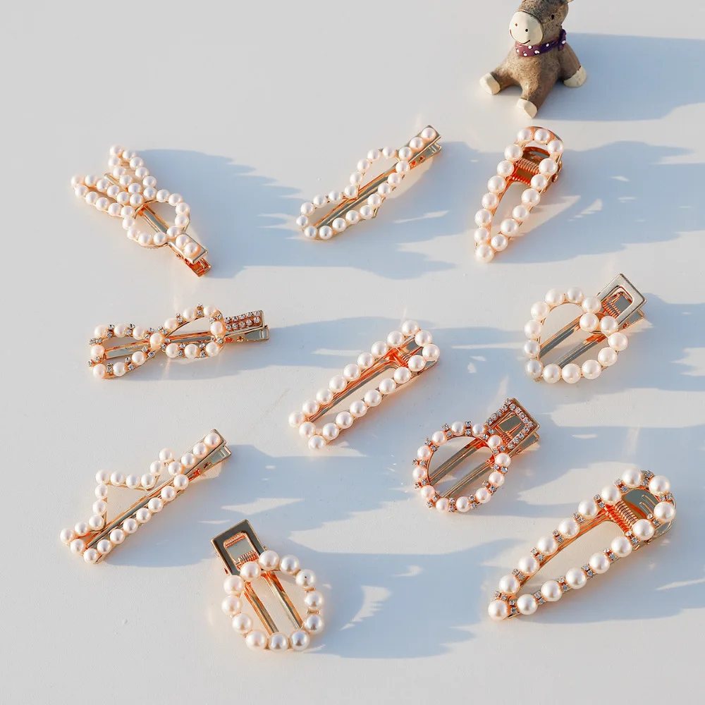 Новинка 10 видов стилей модные жемчужные заколки для волос женщин элегантный