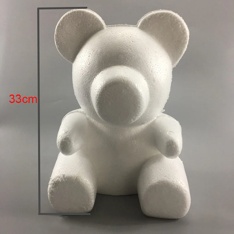 33cm bear mold Искусственный розовый плюшевый мишка 35 см, форма розового мишки, Золотая Роза, медведь для дома, украшения для свадебной вечеринки, подарок на день Святого Валентина - Цвет: 33cm bear mold