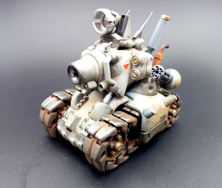 8 видов стилей 1/35 видео компьютерная игра металлический Слизняк Танк окрашенный ПК с оружием Мини Милая коллекция Сборная модель игрушки