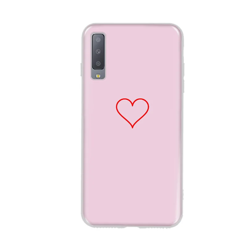 Чехол для Samsung A7 2018 чехол Silisone мягкий цветочный Galaxy с рисунком A750 |