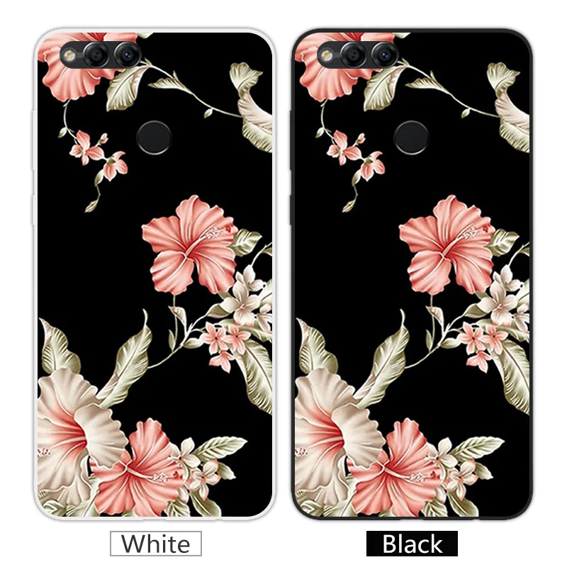 5.93inch for Huawei Honor 7X Soft Clear Silcone Shell Back Phone Black Matte Cover Scen Coque Capa |