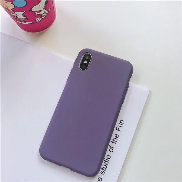 Оптовая продажа простой дизайн чехол для телефона iPhone XR XS MAX 6 Plus s 7 8 X Macaron cas милый