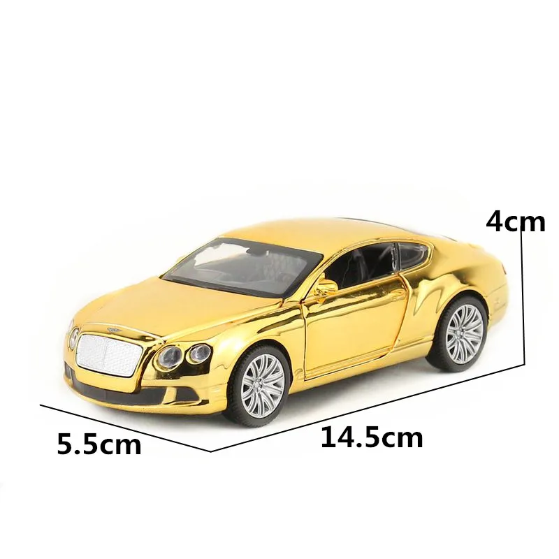 /литая под давлением игрушечная модель/1:32 Масштаб/Bentley Континентальный GT автомобиль/Вытяжка/звук и светильник/образовательная Коллекция/подарок