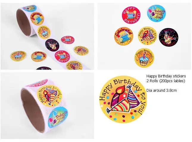 Наклейки на английском языке для скрапбукинга детей 200 шт./2 рулона | Игрушки и