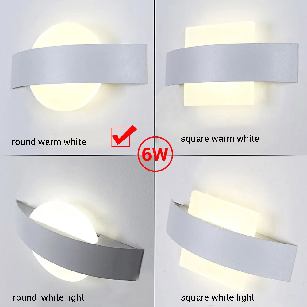 Водонепроницаемый светодиодный светильник настенный 6 Вт прикроватный для