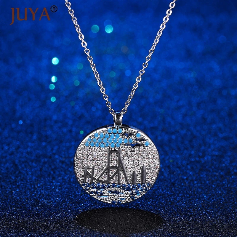 2017 новейший дизайн роскошное ожерелье с круглым кулоном из разноцветных страз