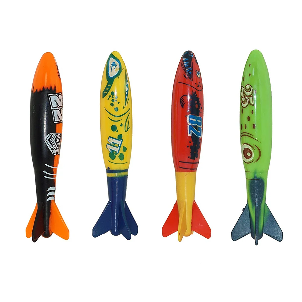 

Multifunctional Diving Game Toys Set Treasure Diving Underwater Fun Pool Gift Children Summer Portable Torpedo Launch Rocket Toy