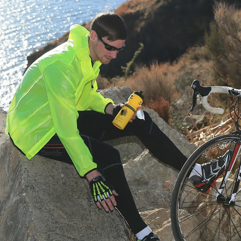 Santic мужское Велосипедное пальто светильник отражающий вес водонепроницаемые