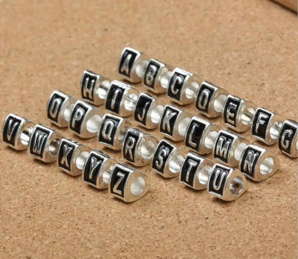26 шт./компл. тибетские серебряные заглавной буквы бисер для рукоделия шитья