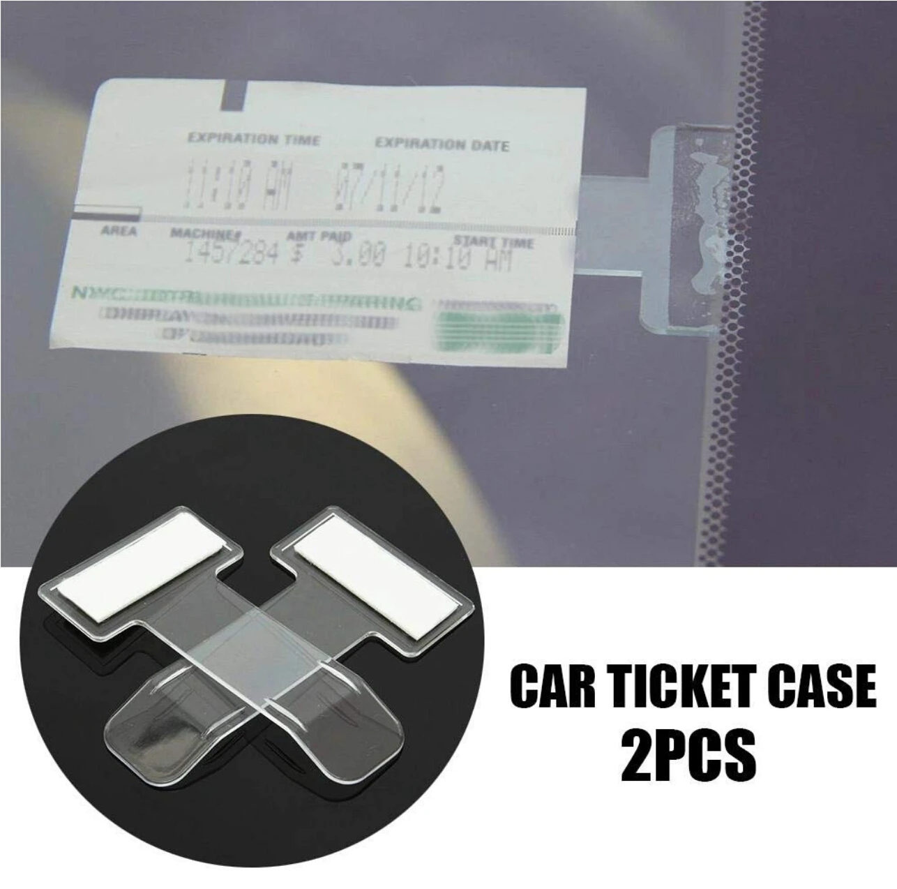 Фото Автомобильный парковочный билет зажим из углеродного волокна для hyundai creta lada priora