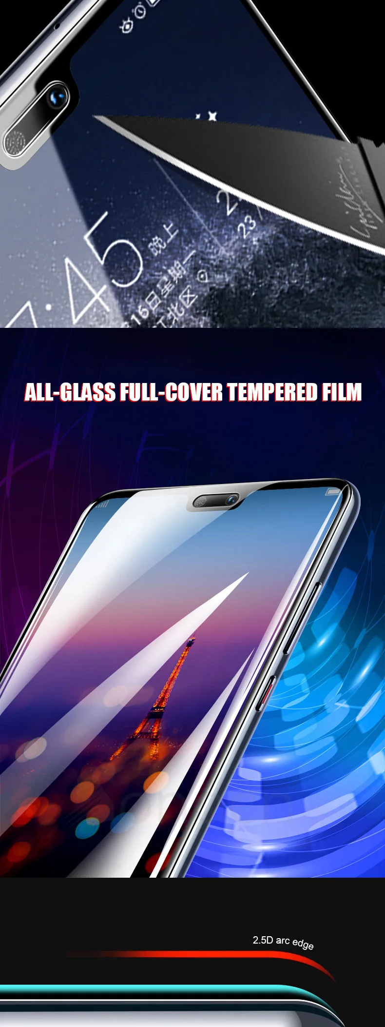 9D закаленное стекло для huawei P20 Pro P10 Lite Plus Защита экрана для huawei P9 Lite Plus P Smart Защитная стеклянная пленка