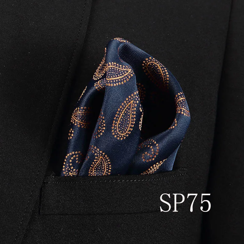 SP75 Vangise мужской нагрудный платок с квадратными карманами, Одноцветный синий платок, модный носовой платок для мужчин, аксессуары для делового костюма, 22 см* 22 см - Цвет: SP75